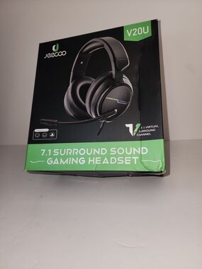 Jeecoo V20U Black Over-Ear 7.1 Surround Sound Gaming Headset